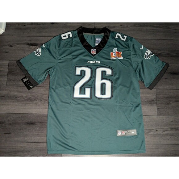 Eagles Other - Saquon Barkley #26 Philadelphia Eagles 2025 Bowl Patch Stitched Jersey XL